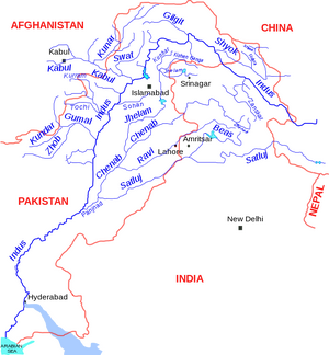 Which rivers join Chenab in Pakistan? 2 Panjnad