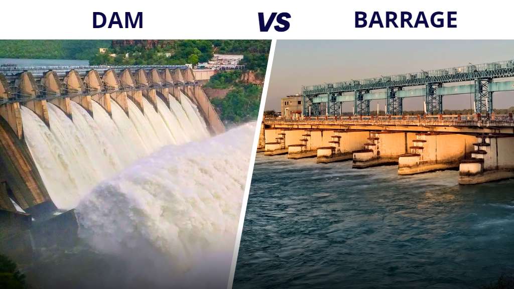 What is the difference between a dam and a barrage? 2 dam vs barrage